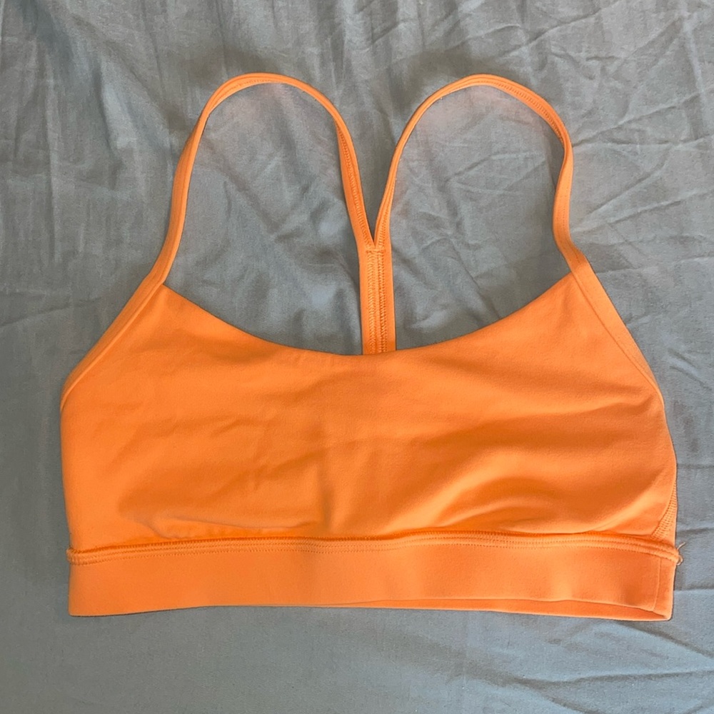 Lululemon flow y bra creamsicle orange size 4